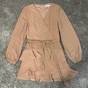 HYFVE Polka Dot Faux Wrap Dress